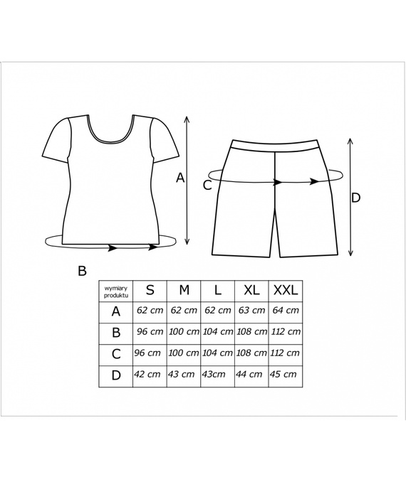 Damenpyjama Melisa 1/2 Donna – Viskose, Kurzarm