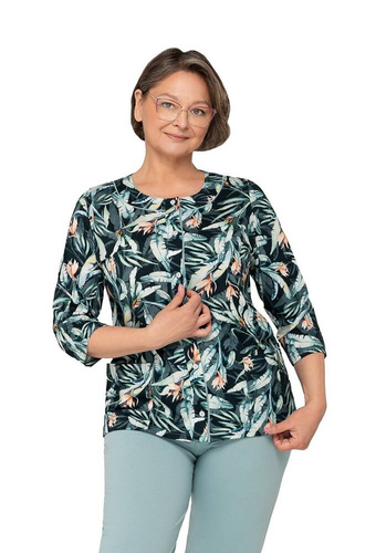 201 Maria II Martel Damenpyjama Schwarz Türkis 21