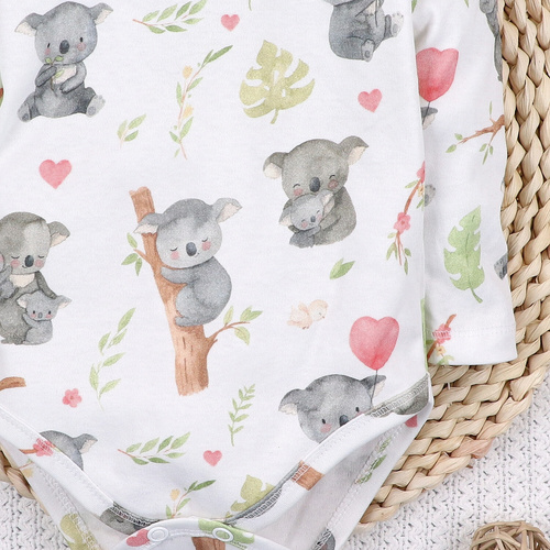Nini Baby-Body Koala 100% Bio-Baumwolle, hergestellt in Polen