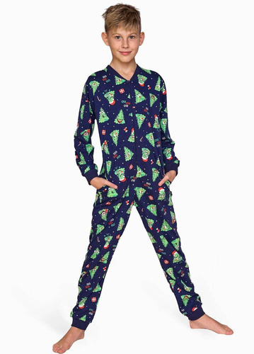 185/168 186/168 Weihnachtsbaum 2 Cornette Jungenoverall Marineblau