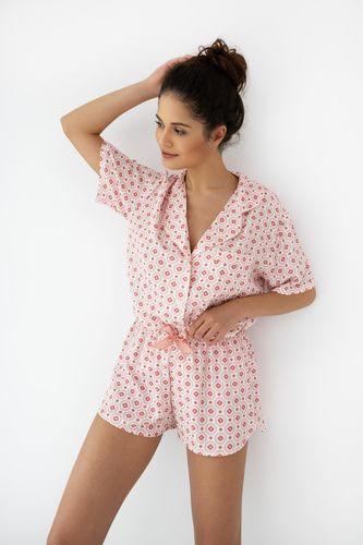 Penelope Sensis Damen-Pyjama mit Reißverschluss – Rosa