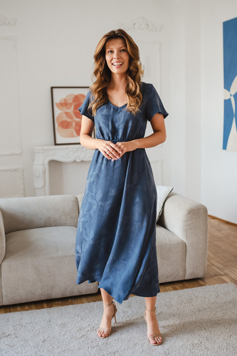 Milk & Love Lovely Dress Long Umstands- und Stillkleid in Dunkelblau