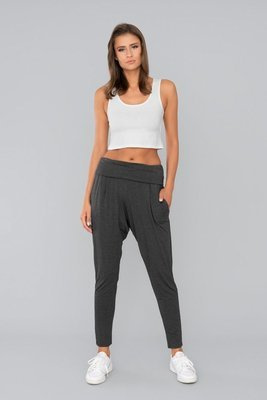 Graue Damenhose Italian Fashion - dunkel meliert