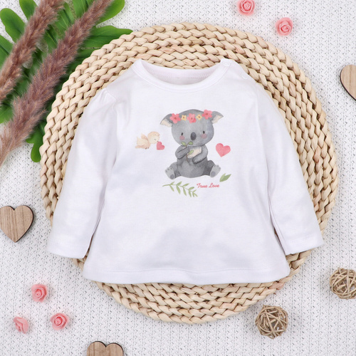 Nini Baby-Bluse Sweet Koala 100% Bio-Baumwolle – Hergestellt in Polen