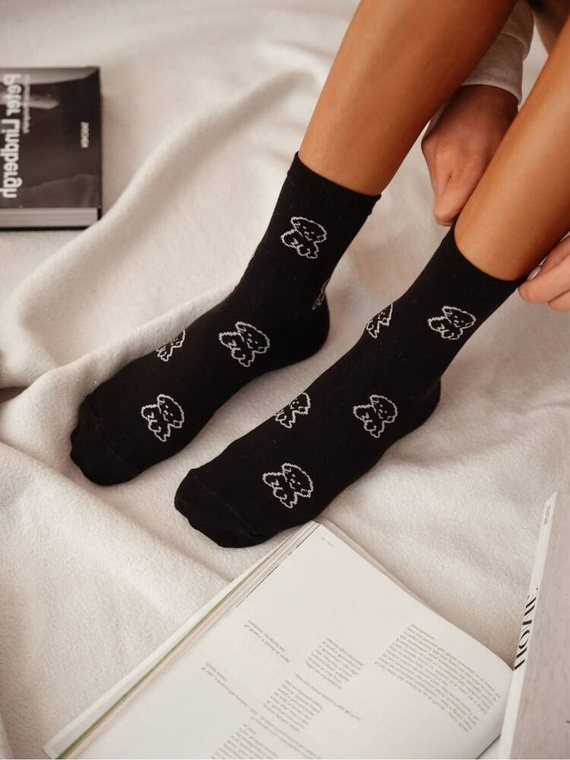 0200-155 Puppies Milena Damensocken – schwarz