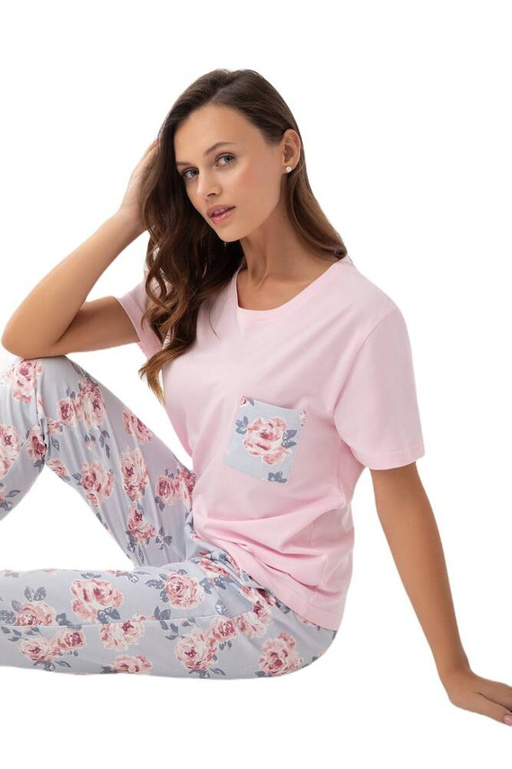 340 Luna Damenpyjama – Rosa