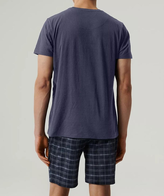 NMP-380 Herren-Kurzarmpyjama, Atlantic – Marineblau