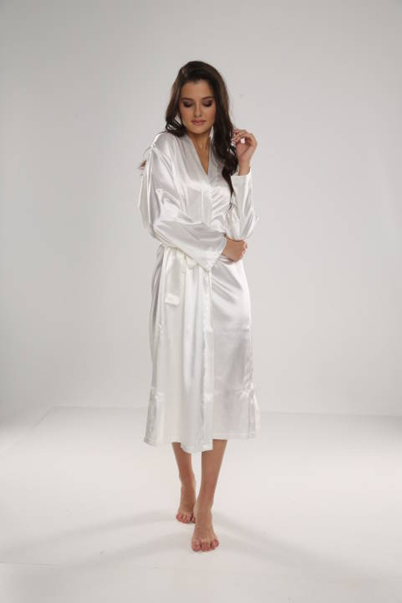 798 Klassischer Damenbademantel Forex - Perle