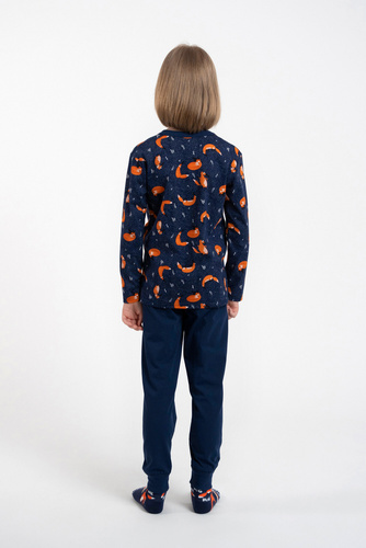 Vitalis Jungen Schlafanzug langarm, lange Hose Italienische Mode