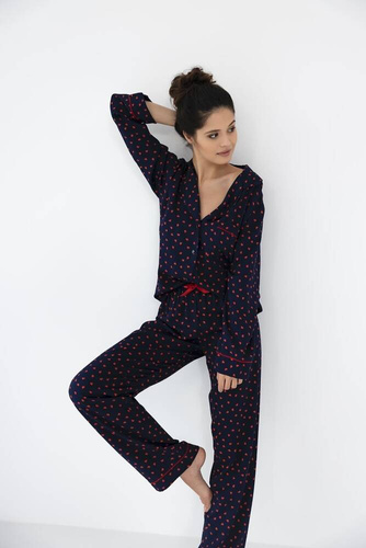 Sophia Sensis Damenpyjama – Marineblau