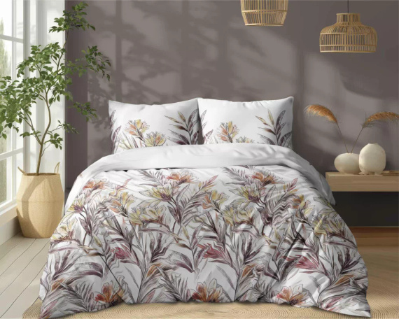 5504 B Baumwollbettwäsche Tropical Flowers Naturalis – Detexpol weiß