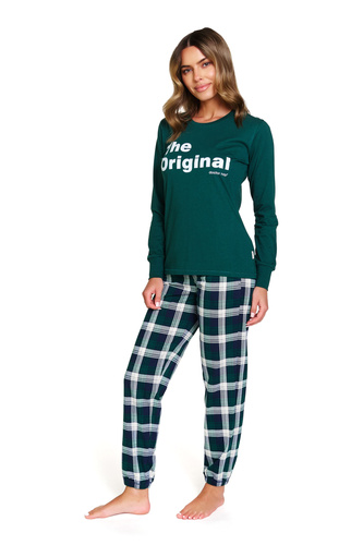 7340 Doctor Nap – Damen-Pyjama „The Original“ | 100 % Baumwolle, polnische Produktion – Smaragd