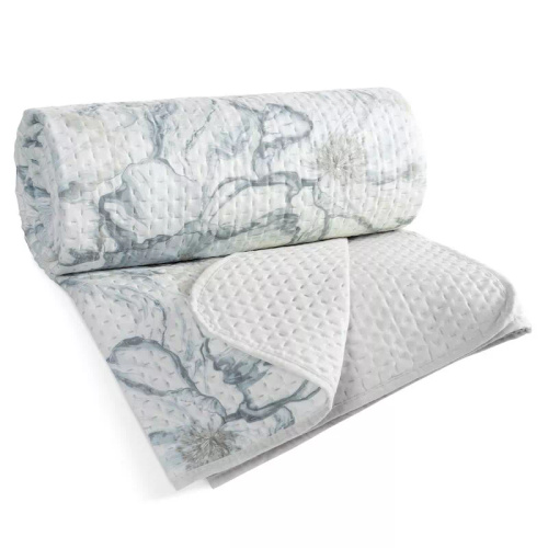 Eurofirany Lisa Tagesdecke Weiß 100% Polyester Elegante Bettdecke
