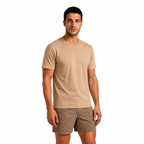 Sesto Senso 7268 Latte Herrenkurzpyjama 100% Baumwolle Komfort