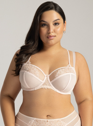 2164 Maxi-BH Soft Ava Powder – Weicher BH mit Spitze für große Brüste