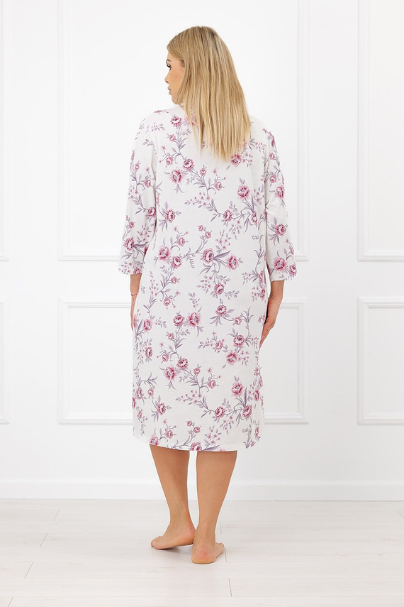 Nachthemd Italian Fashion Mariella 100% Baumwolle 3/4-Arm Blumenprint