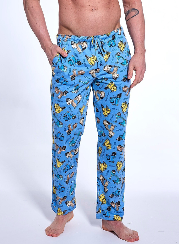 691/58 Cornette Pyjamahose, blau