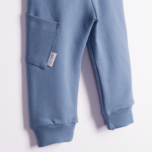 228276 Nicol FARMA Jungen Jogginghose blau mit Tasche aus Baumwolle