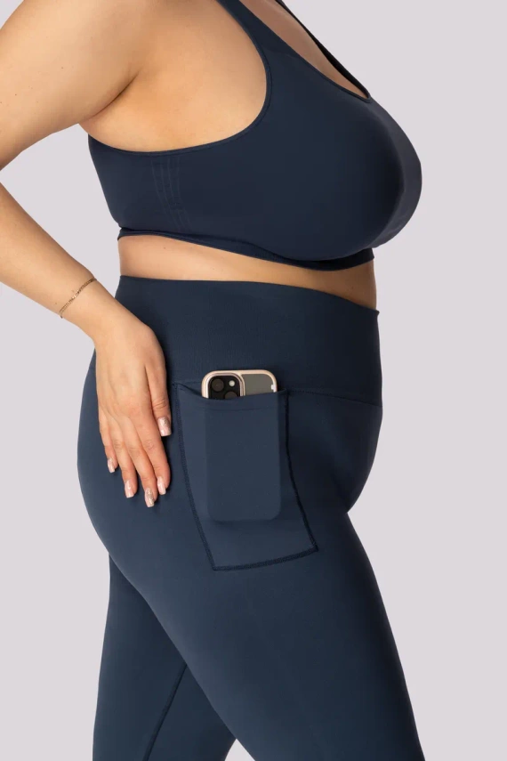 Base Damen-Leggings Mona Marineblau