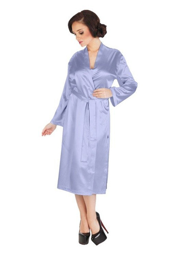 798 Klassischer Damenbademantel Forex - blau/blau