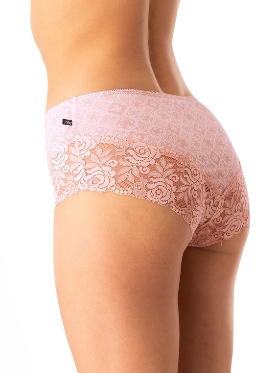 Damen-Baumwoll-Slip Key LPB 731 schwarz beige – 2er-Set in einer Box, klassischer Schnitt