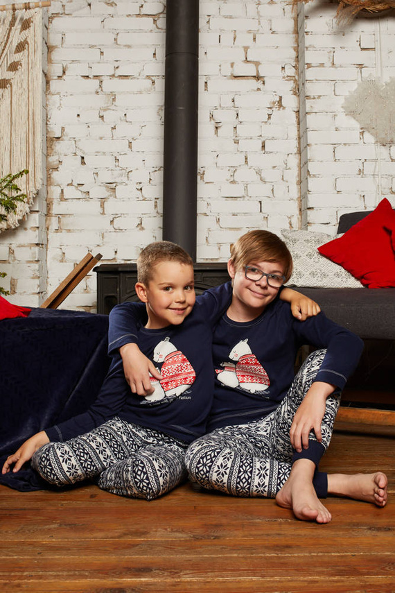 Arktyka Kinderpyjamas Italian Fashion - marineblau