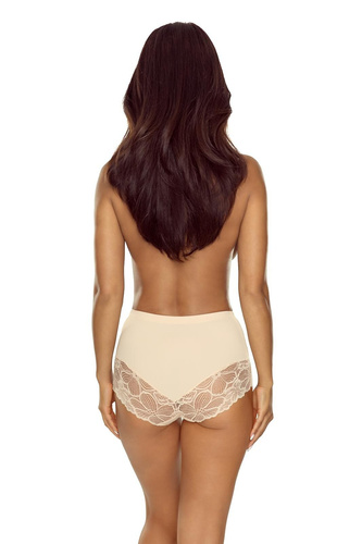 Damen-Slip Lapinee Livia 5045 Hoher Bund Bauchformend Spitze - Beige