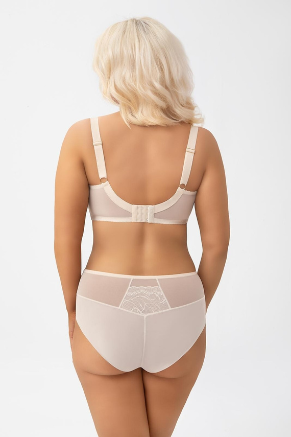 Gorsenia F 011 Dora Slip mit hoher Taille Spitze komfortabel beige