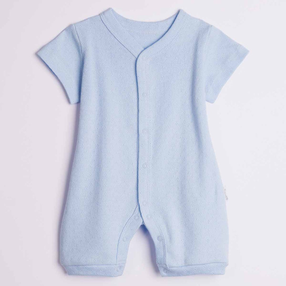 224055 Nicol Rampers Babyblau 100% Baumwolle Ajour