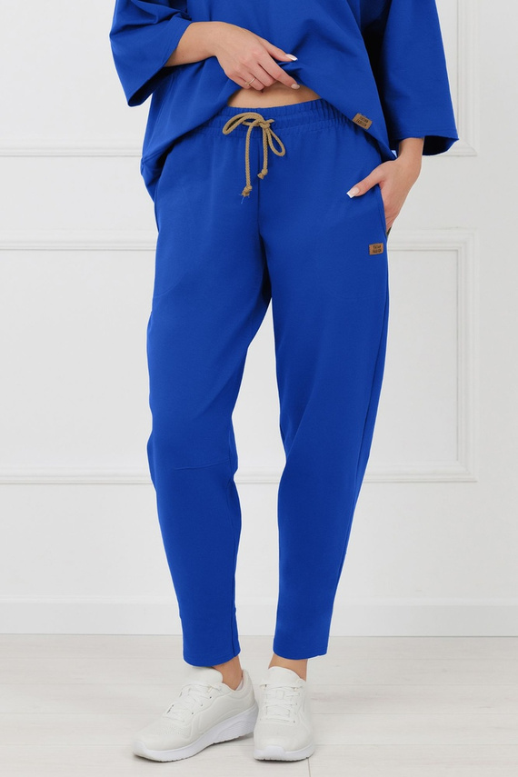Baumwoll-Jogginghose Kaori Italian Fashion kobalt
