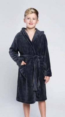 Mimas Jungen Bademantel Italian Fashion- graphit