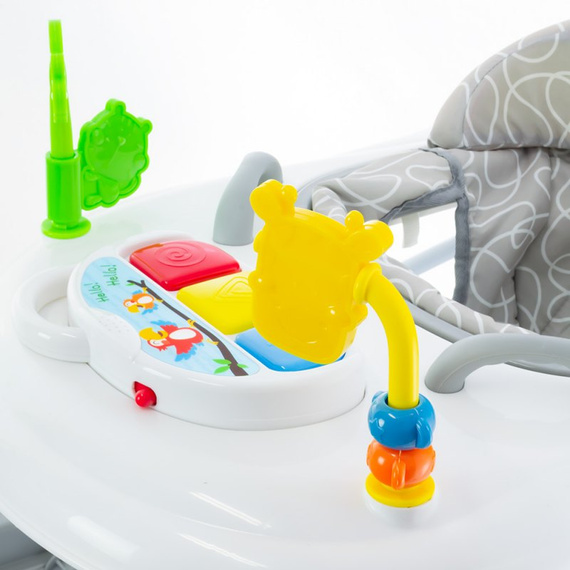 W2208UR2 Lauflernhilfe mit interaktivem Eurobaby-Panel in Grau