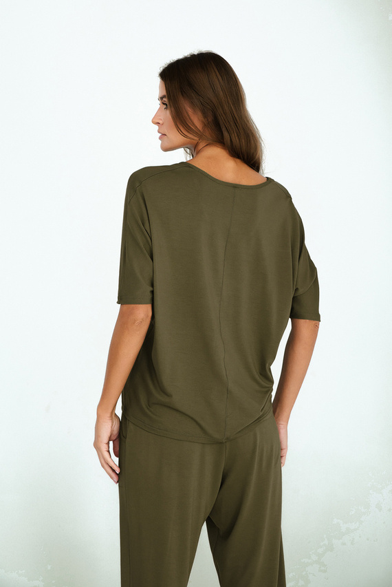 Paramo Damen Kurzarm-Set, Länge. hose Italian Fashion - khaki