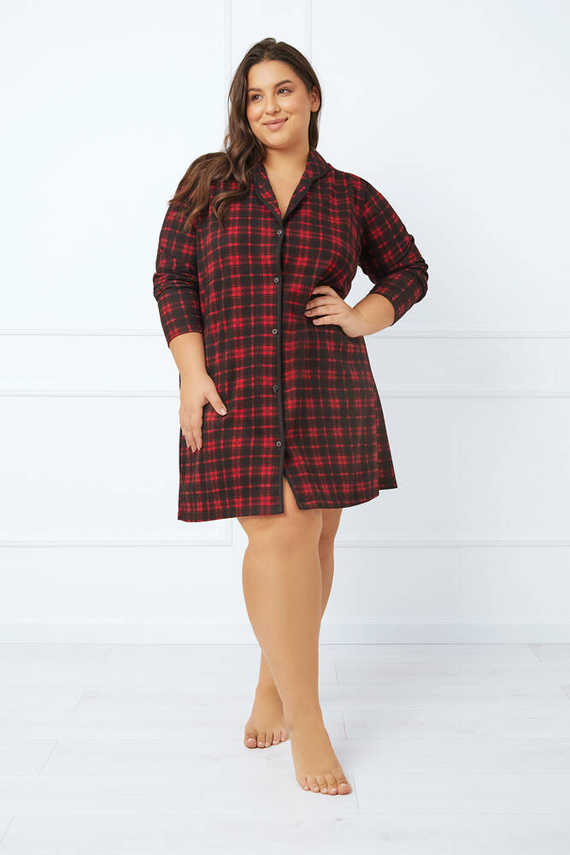 Nicola ungeknöpftes Nachthemd Italienische Mode - Druck 