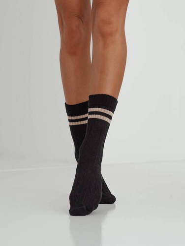 1542-001 Braid Milena Damensocken – schwarz