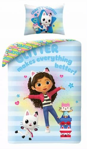 Katzenhaus Gabi 0808BL Halantex-Baumwollbettwäsche, blau