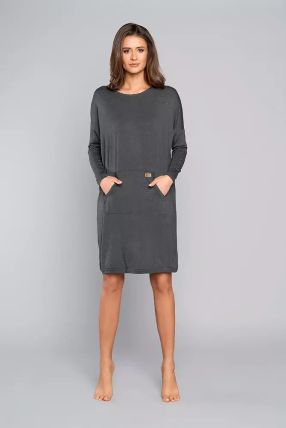 Tirana Damen- und Umstands-Tunika Italienische Mode - navy blau 