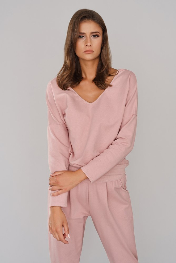 Karina Damen Langarmset, Hose Italian Fashion - Karamell 