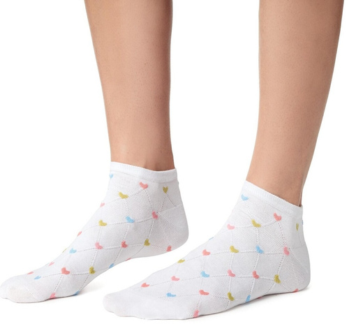 Damen Sneakersocken Steven 114 Summer Baumwolle dünn weiß 178