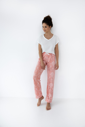 Kalina Sensis Damenpyjama – Ecru-Lachs