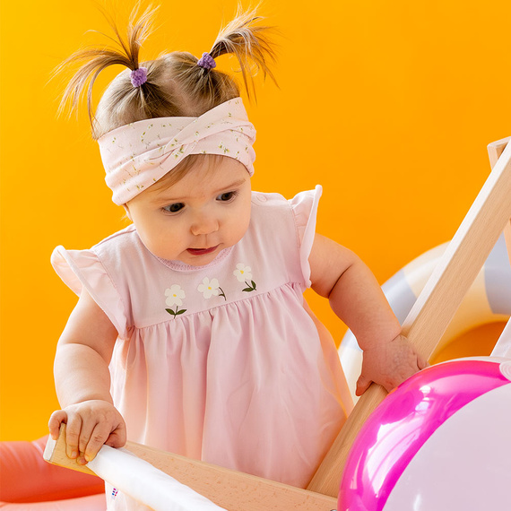 Kurzarm-Bodykleid Meadow Eevi – Rosa