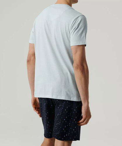 NMP-385 Herren-Kurzarmpyjama, Atlantic – Hellblau