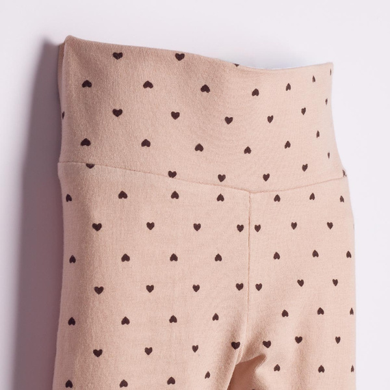 226201 Nicol HANIA Mädchen Baumwollleggings beige mit Herzchen