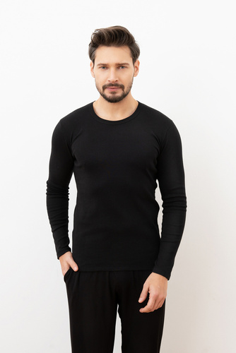 Paco Herren Langarmweste Italian Fashion - schwarz 