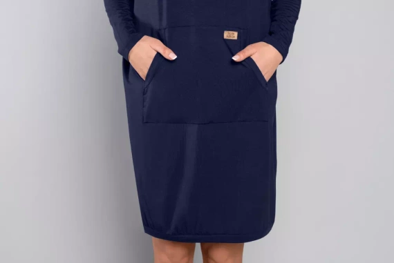 Tirana Damen- und Umstands-Tunika Italienische Mode - navy blau 