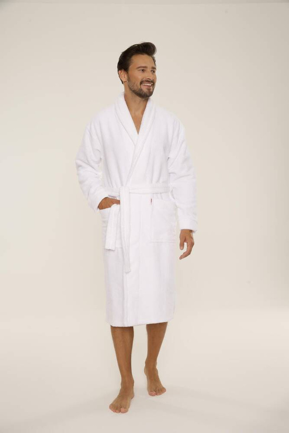 735 Manuele Herren Bademantel De Lafense - weiß