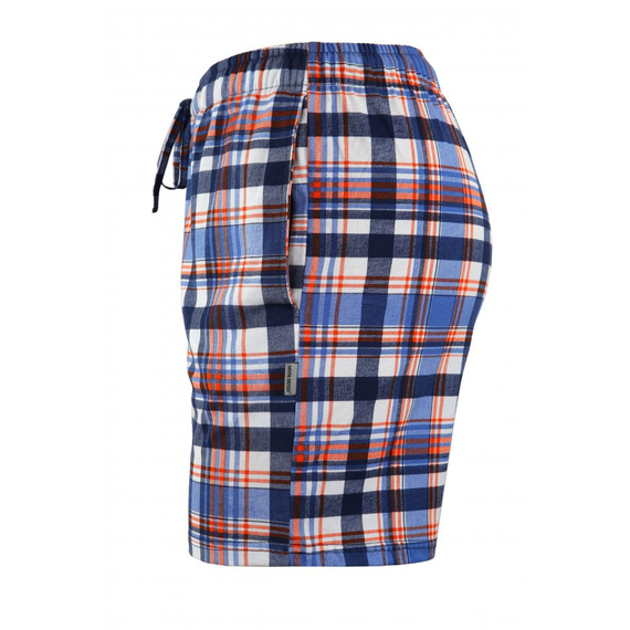 Milo 2 Sesto Senso kurze Pyjamahose, kariert 06, kornblumenblau