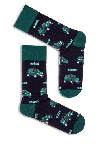 0125-058 Maluchy 126p Milena Herrensocken – schwarz grün