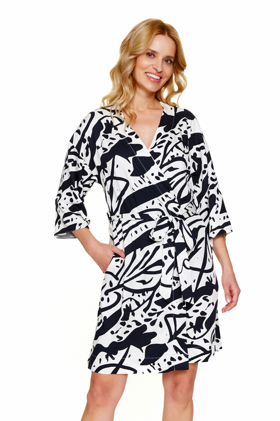 7311 Doctor Nap La Palma Damenbademantel – Viskose, modischer Druck