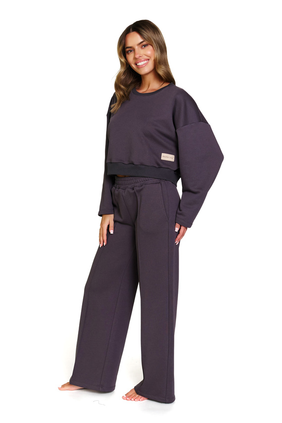 7360 Doctor Nap – Damen-Trainingsanzug aus Baumwolle mit weiten Hosen | Polnische Produktion – Rauch